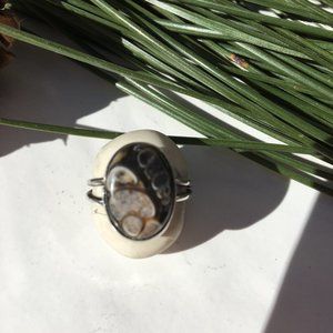 Turitella Agate ring in sterling silver